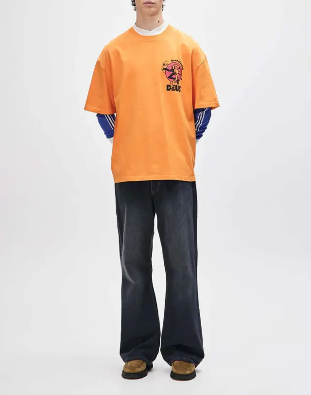 ROUGHNECK TEE PERSIMMON ORANGE ΜΠΛΟΥΖΑ ΑΝΔΡΙΚΟ Orange - XL 3