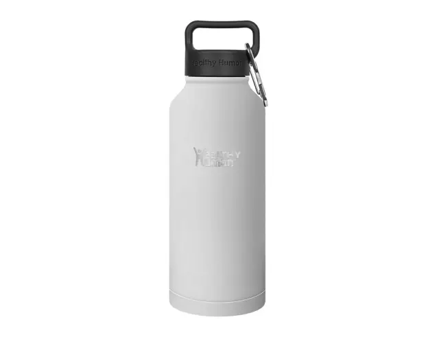 Μπουκάλι Θερμός Stein Healthy Human με χωρητικότητα 950ml και διατήρηση θερμοκρασίας 12h ζεστό / 24h κρύο - Pure White 32OZ Pure White