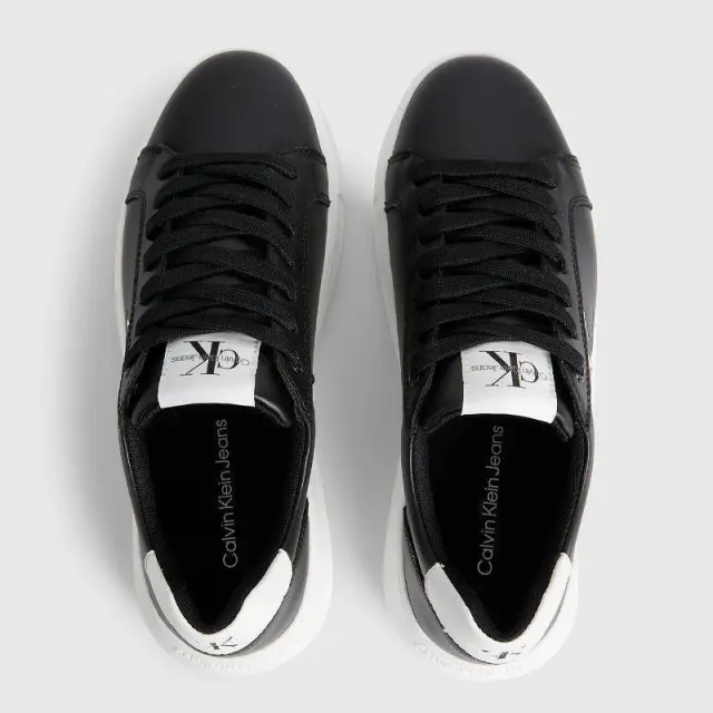 Calvin Klein - Γυναικεία Δερμάτινα Sneakers Chunky Cupsole Mono Wn YW0YW00823-BDS Μαύρο - 41 3