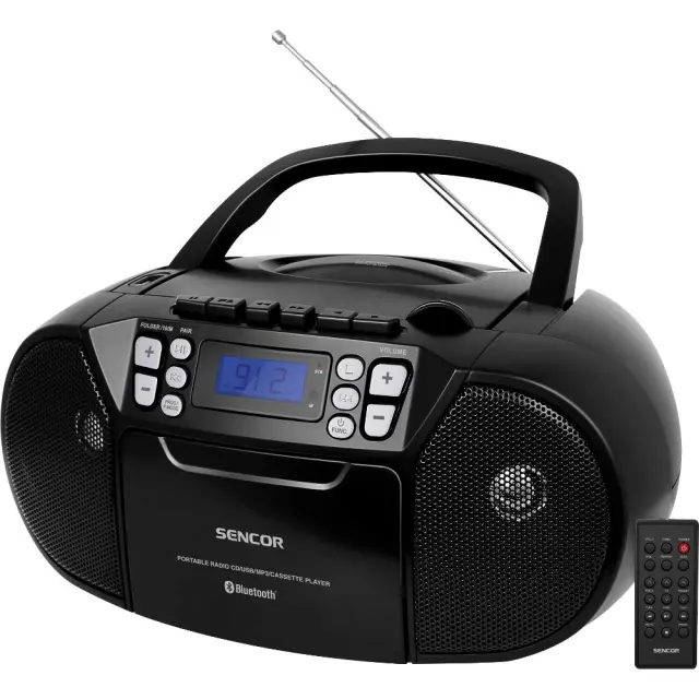 Ασύρματο ΡαδιοCD - Κασετόφωνο Sencor SPT 3907 B με CD/USB/BT 5.0 4W RMS (2x2W)