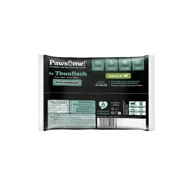 Pawsome Adult Τόνος 85gr FlowPack (4 Τεμ.) 85gr FlowPack (4 Τεμ) 2