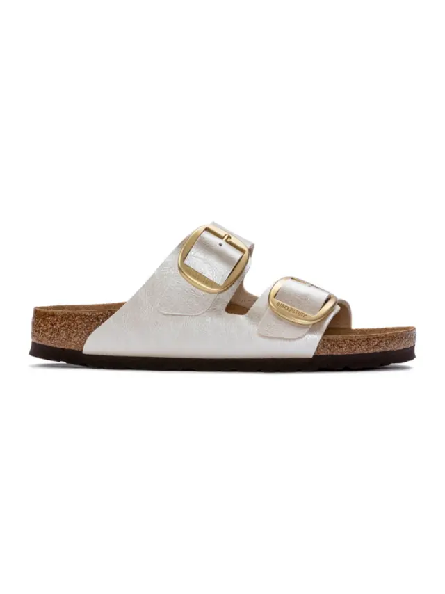 Birkenstock Πέδιλα Γυναικείο Birko-Flor(ανθεκτικό υλικό της Birkenstock-επιτρέπει την επαφή με το νερό) Μπεζ BIR/ARIZONA BIG BUCKLE 1020032 P/WHITE 3
