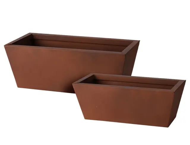 Σετ Μεταλλικά Κασπώ με διαστάσεις 35x16.2x13cm και 30x13.2x11.3cm - 2 τεμάχια - Rusty FZ1001010