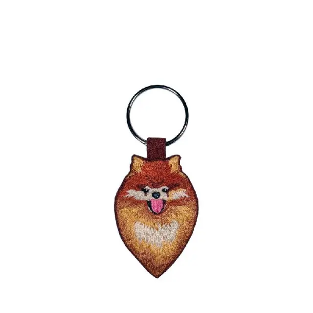 ActionLab Κεντητό Μπρελόκ Pomeranian Μονόχρωμο 2