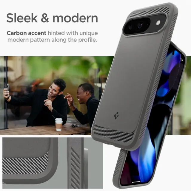 Spigen Rugged Armor, marble gray - Google Pixel 9 Pro/Pixel 9 ACS07783 2