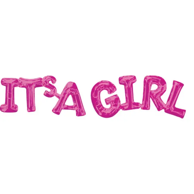 Μπαλόνι Φοιλ Script Phrase It's A Girl Ροζ / 43εκ