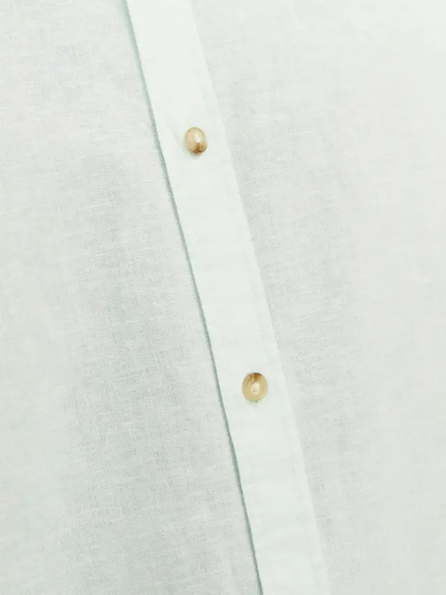 JJESUMMER BAND LINEN BLEND SHIRT LS SN soothing sea 2
