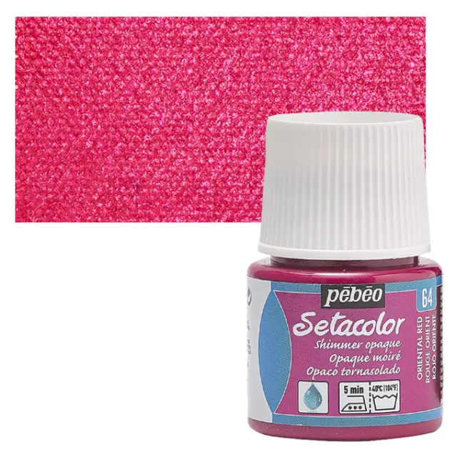Pebeo Χρώμα Υφάσματος Setacolor Opaque - 64 Oriental Red Shimmer - 45ml