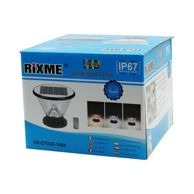 RIXME ΕΞΩΤΕΡΙΚΗ ΛΑΜΠΑ ΕΠΙΔΑΠΕΔΙΑ SOLAR CR-ZTD20-1004