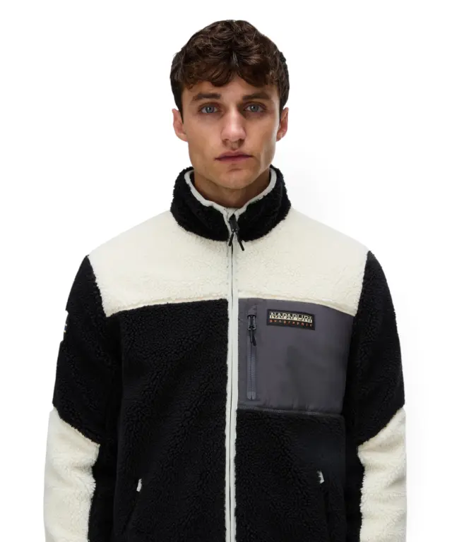Napapijri - Ανδρική Ζακέτα Fleece Yupik FZ5 Regular Fit NP0A8AZU-MCB Μαύρο - XL 2
