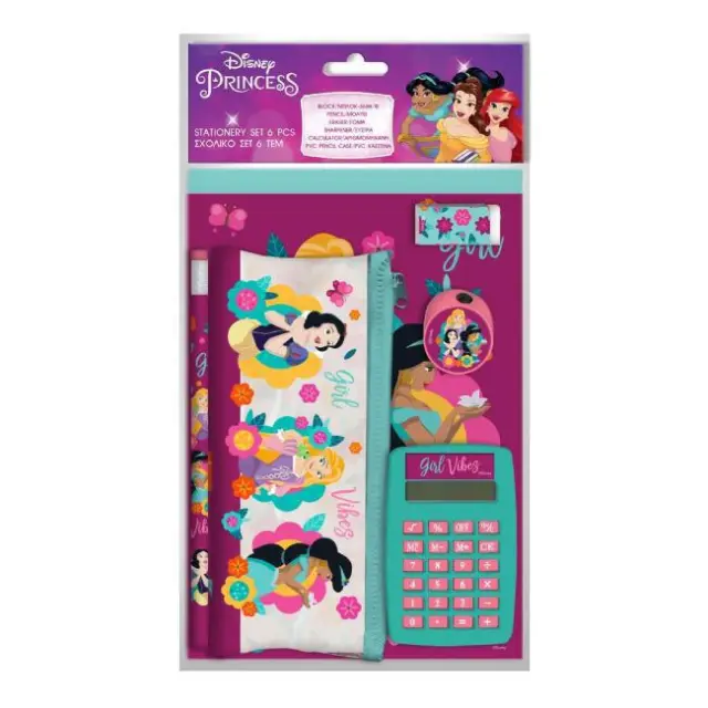 Diakakis Σχολικό Σετ με Κομπιουτεράκι 6 τεμ. Disney Princess (000563630)