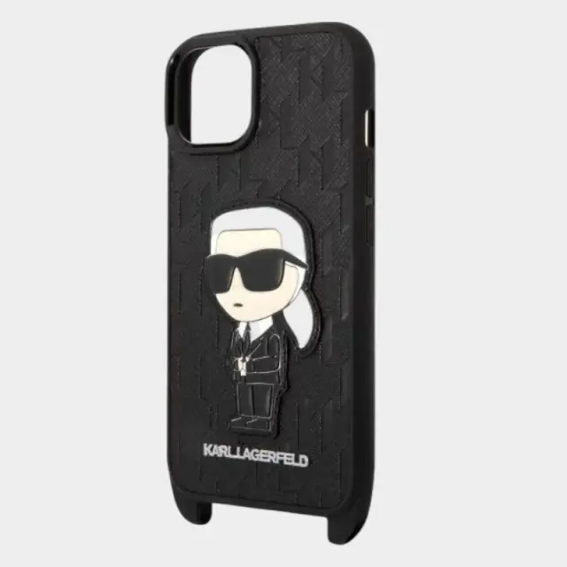 Θήκη Κινητού iPhone 14 6.1" Με Λουράκι Karl Lagerfeld KLHCP14SSTKMK Μαύρο - ONESIZE 3