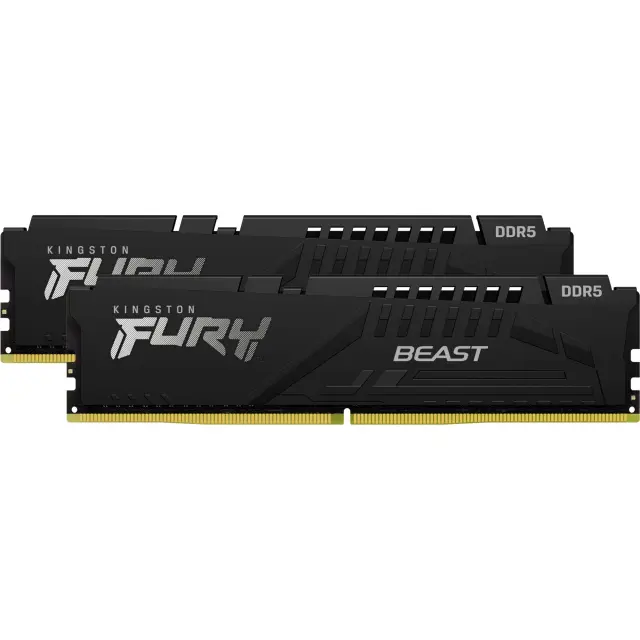 Kingston DIMM 32 GB DDR5-6000 (2x 16 GB) Dual-Kit (black, KF560C36BBE2K2-32, FURY Beast Black, INTEL XMP, AMD EXPO)