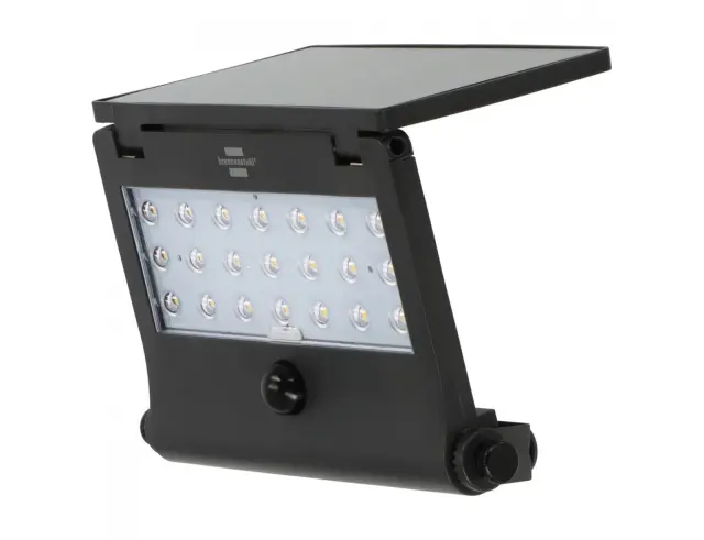 Ηλιακό φωτιστικο τοίχου LED Brennenstuhl SOL 1000 Pad 1173740003 με αισθητήρα κίνησης και φωτός, αποσπώμενο πάνελ, ισχύ 2W, 1000 Lumen, IP54 και διαστάσεις 26.2x2x18.6cm - Black1173740003 2