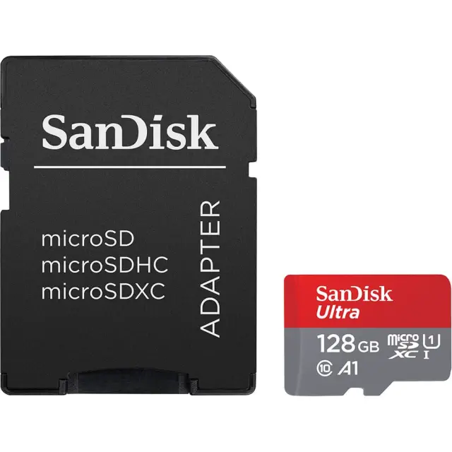 Sandisk Ultra microSDXC 128GB Class 10 U1 A1 UHS-I με αντάπτορα 140MB/s (SDSQUAB-128G-GN6MA) (SANSDSQUAB-128G-GN6MA)