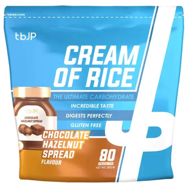 Trained By Jp Cream Of Rice Complex Carbohydrate Συμπλήρωμα Υδατανθράκων με Γεύση Chocolate Hazelnut Spread 2000g