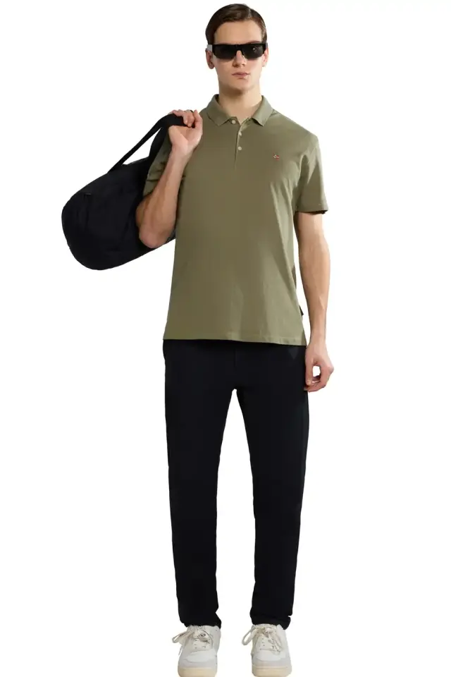Napapijri - Ανδρικό T-shirt Polo Ealis SS Regular Fit NP0A4H8B-GAE Πράσινο - M 2