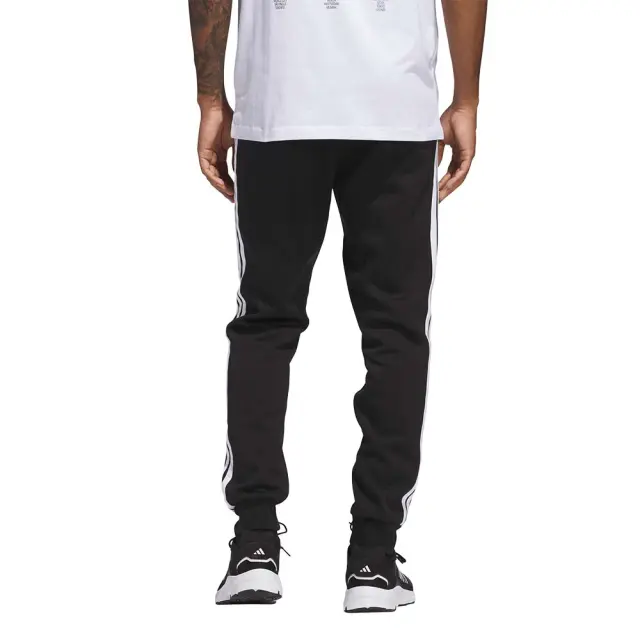 adidas Sportswear Men's 3Stripes Fleece Tapered Cut Pant Μαύρο JD1861 (adidas Sportswear) 2