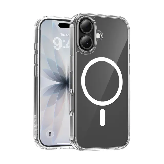 Θήκη Hoco TPU Magnetic Series Airbag Anti-fall για Apple iPhone 17 Διάφανη