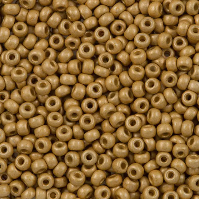 Χάντρα Miyuki Round Rocailles 8/0 - 4202F - Duracoat Matte Galvanized Gold ~25gr