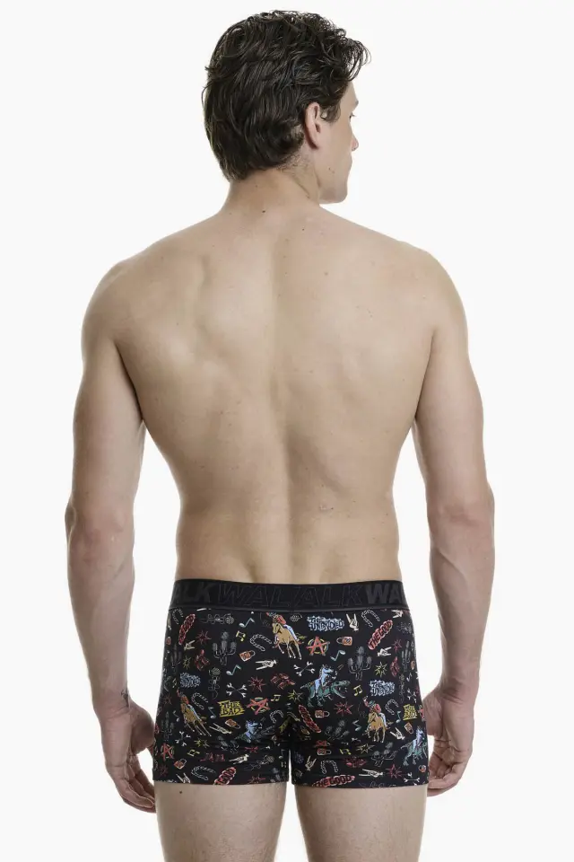 Βαμβακερό Ανδρικό Boxer με Σχέδια Walk 2