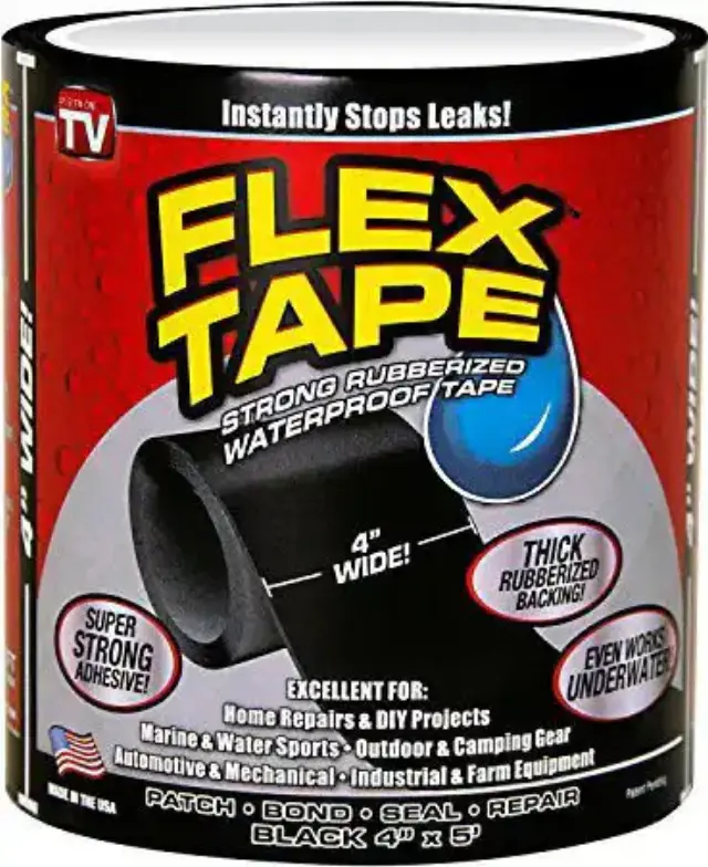 Αδιάβροχη Μονωτική Ταινία 100mm x 1.5m Flex Tape Μαύρη