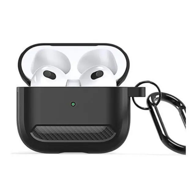 Θήκη TPU Dux Ducis Apple AirPods 3 με Γάντζο PECB Μαύρο N64691