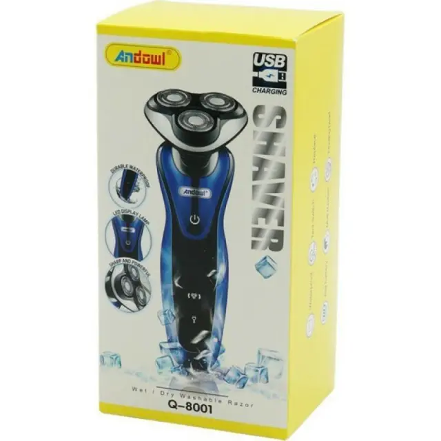 Andowl Q-8001 Ξυριστική Μηχανή Προσώπου Επαναφορτιζόμενη 2