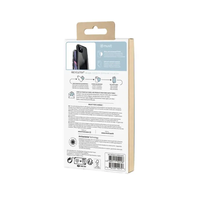 Muvit Recycletek Case Xiaomi Redmi Note 9 Clear 3