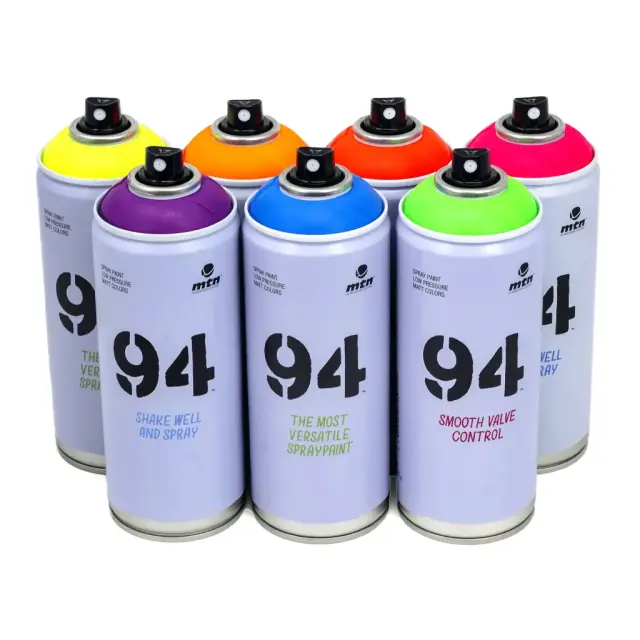 MTN 94 Fluo Spray Paint Neon Red (9RVF Red) 2