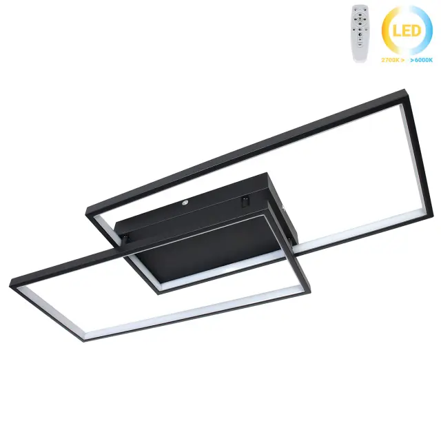 Φωτιστικό οροφής LED 34W 80x34x8 εκ. μαύρο με controller - GLOBOBOX