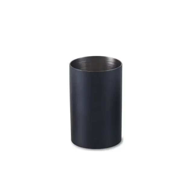 Μεταλλική Θήκη Ζάχαρης Stick Μαύρη (Φ5xΥ8cm)