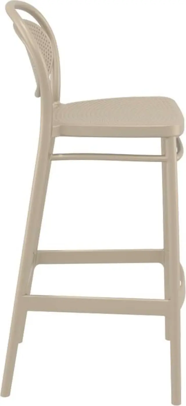 Σκαμπό Bar MARCEL Dove Grey PP 45x52x106cm 3