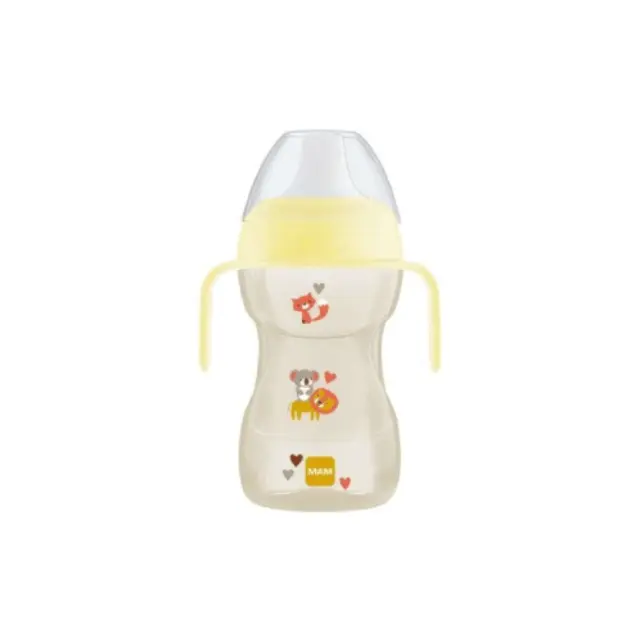 Mam Fun to Drink Cup Μπιμπερό Σιλικόνης Μετάβασης Με Λαβές 8+Mηνών (461U) 270ml Κίτρινο, 1τμχ