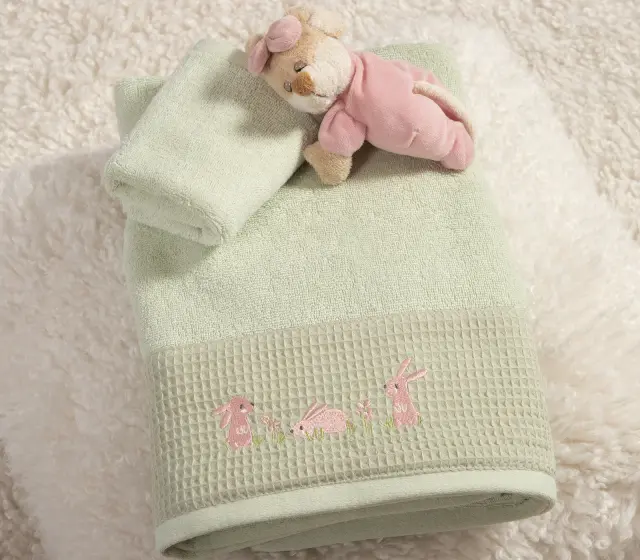 Nef-Nef Homeware Πετσέτα Country Bunny 2 τεμ. 70x140 Mint