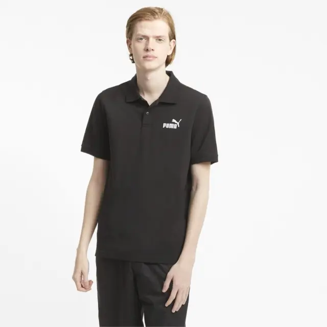 Puma Essentials Pique Ανδρικό Polo Shirt (586674-01) - Μαύρο
