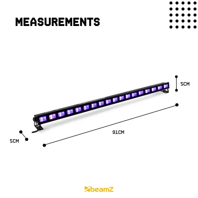 BEAMZ BUV183 ΜΠΑΡΑ ΦΩΤΙΣΜΟΥ UV 3