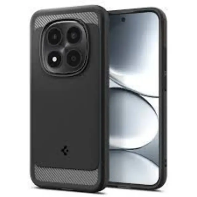 Θήκη Soft TPU Spigen Xiaomi Redmi Note 15 Pro 5G Rugged Armor Μαύρο N70339 2