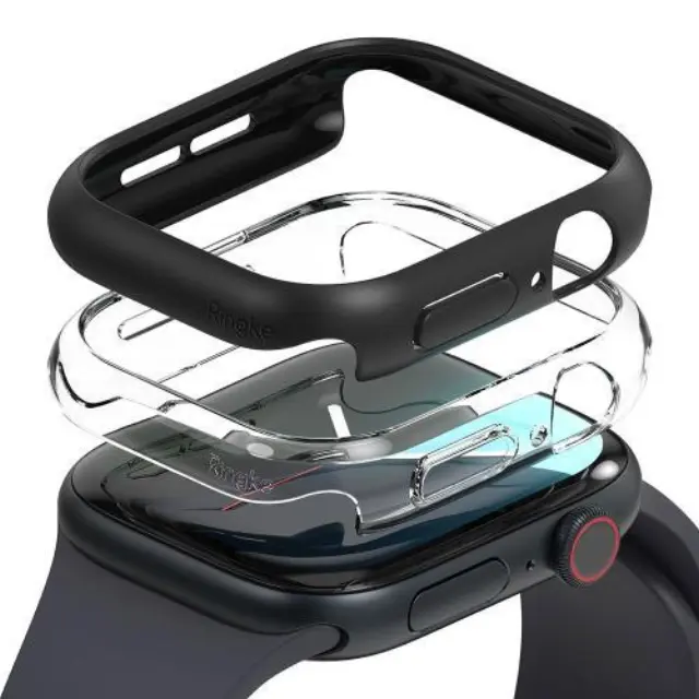 Θήκη PC Ringke Apple Watch 10/ 11 46mm Slim Διάφανο & Μαύρο (2 τεμ.) N66127