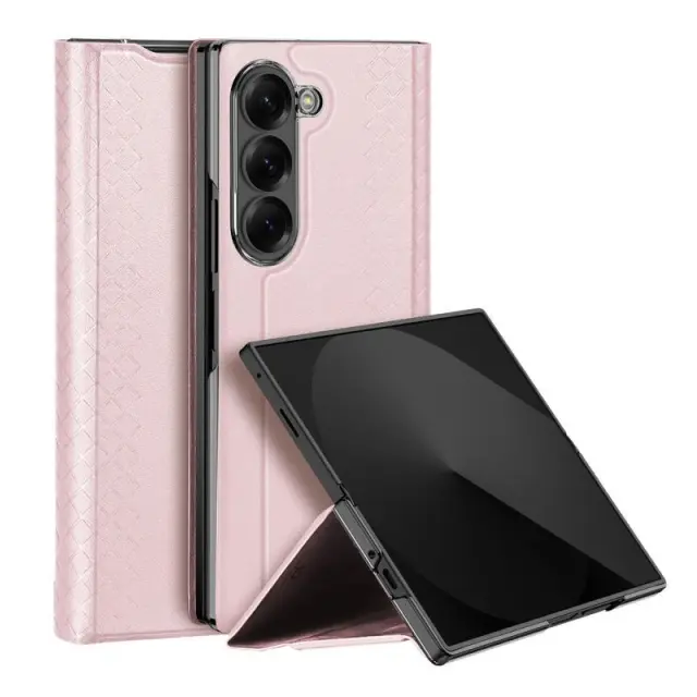 Θήκη Δερμάτινη PU Dux Ducis Samsung Galaxy Z Fold 7 5G Magnetic Bril Ροζ N69668