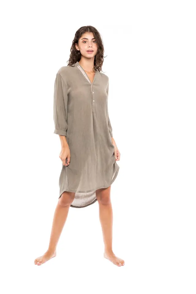 B269 - Elephant Grey - BEACHWEAR CREPE BOHO 2