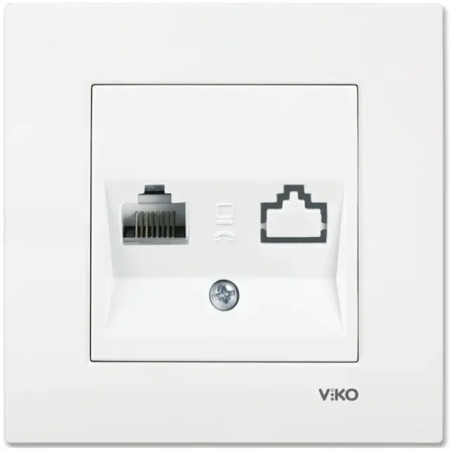 Karre White One Gang Data Socket (CAT6)