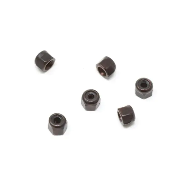 SKULL FINGERBOARD LOCK NUTS BLACK (6pack)