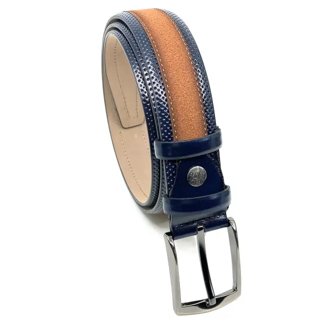 Ταμπά με Μπλε Ζώνη P.U. Leather 3,5 cm - 110cm 2
