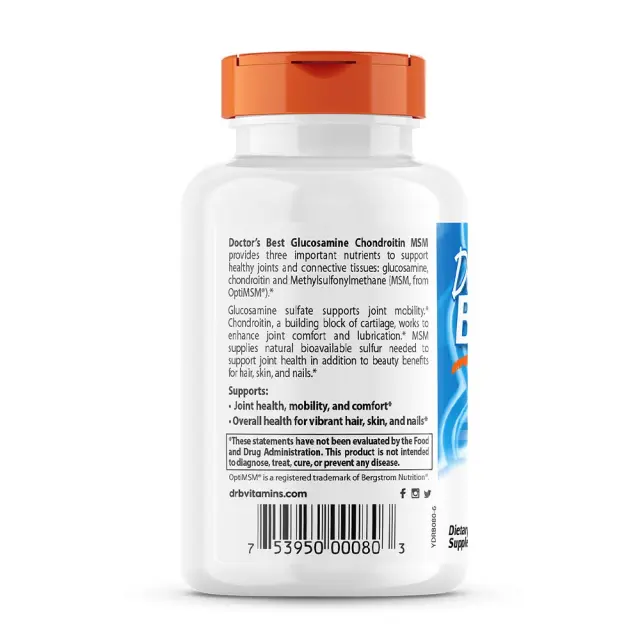 Doctor's Best Glucosamine Chondroitin MSM with Optimsm 3