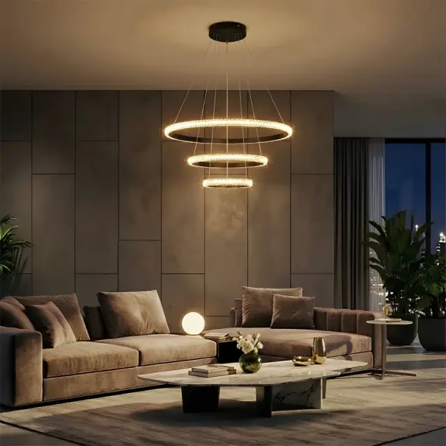 DIAMOND Κρεμαστό Φωτιστικό Οροφής LED 100W CCT με Χειριστήριο Μαύρο KLV-101-0237