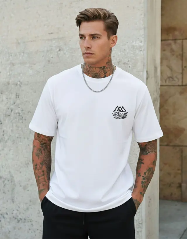 T-shirt Noshame® Oversized Λευκό με τύπωμα - 142661 - XXL 2
