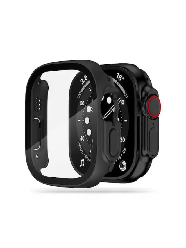 Tech-Protect® Defense 360 Πλαστική Θήκη με Τζαμάκι για Apple Watch Ultra 49mm- Black