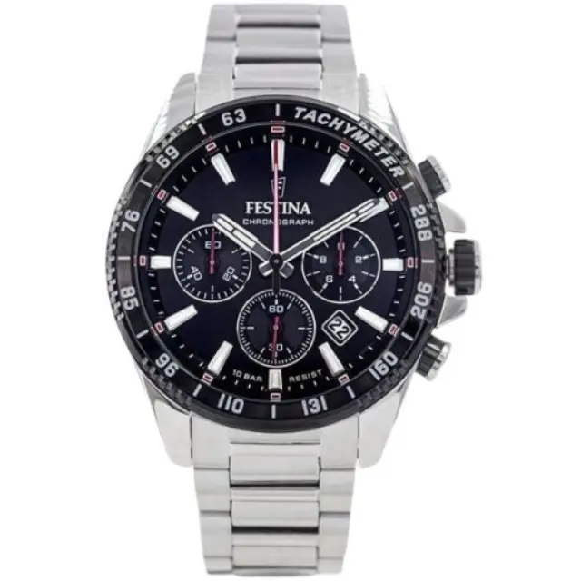 Festina Timeless, Men's Chronograph Watch, Silver Stainless Steel Bracelet F20560/6