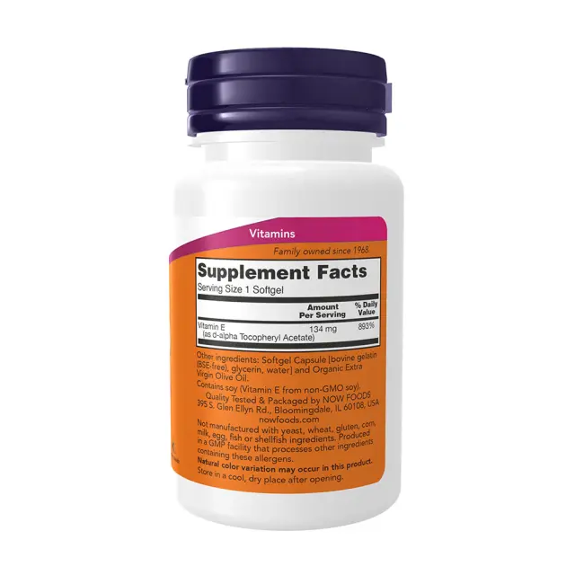 Now Foods Vitamin E-200 D-Alpha Tocopheryl 2